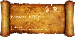 Harmati Márk névjegykártya